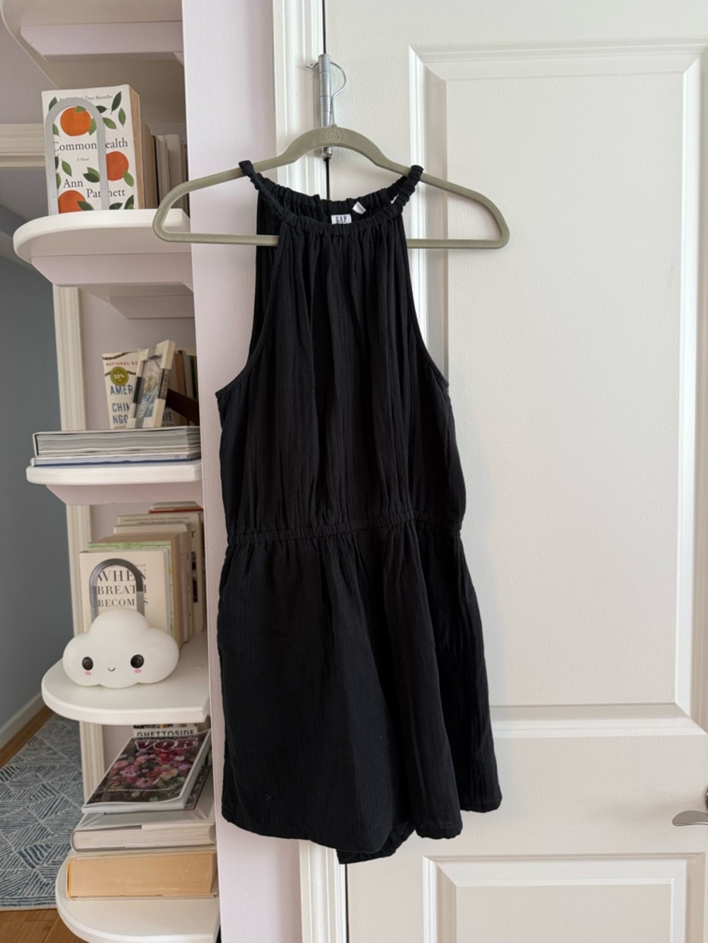 Gap Black Gauze Halter Romper - EUC Size M